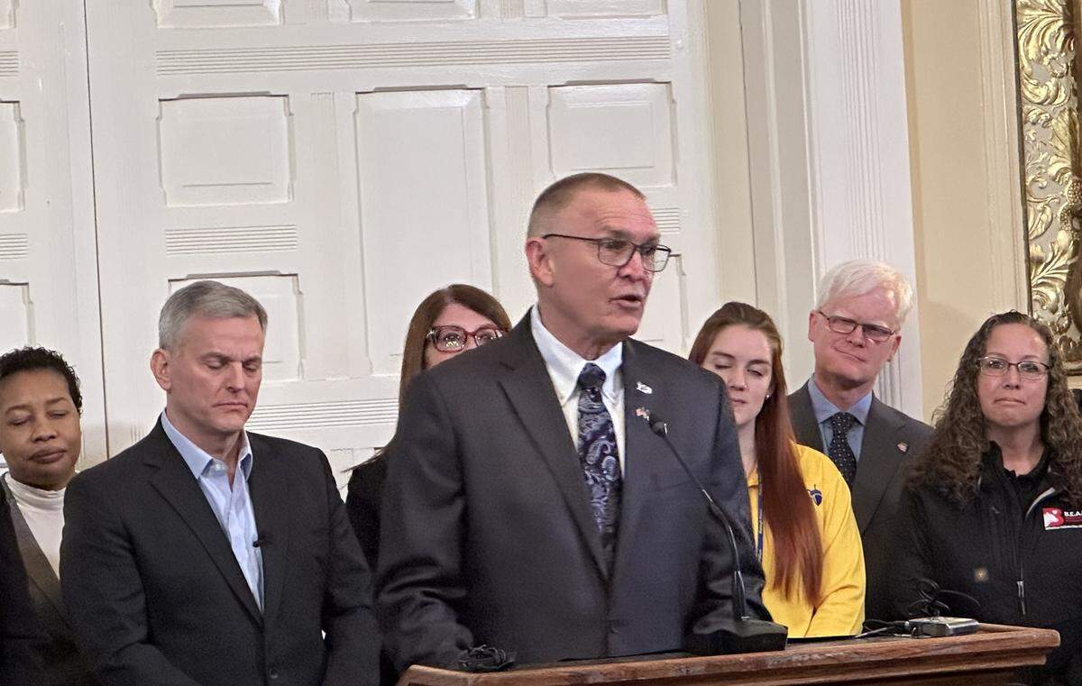Department of Public Safety Secretary Jeffrey Smythe during a news conference said about 40% of law enforcement calls involve people experiencing mental health issues.