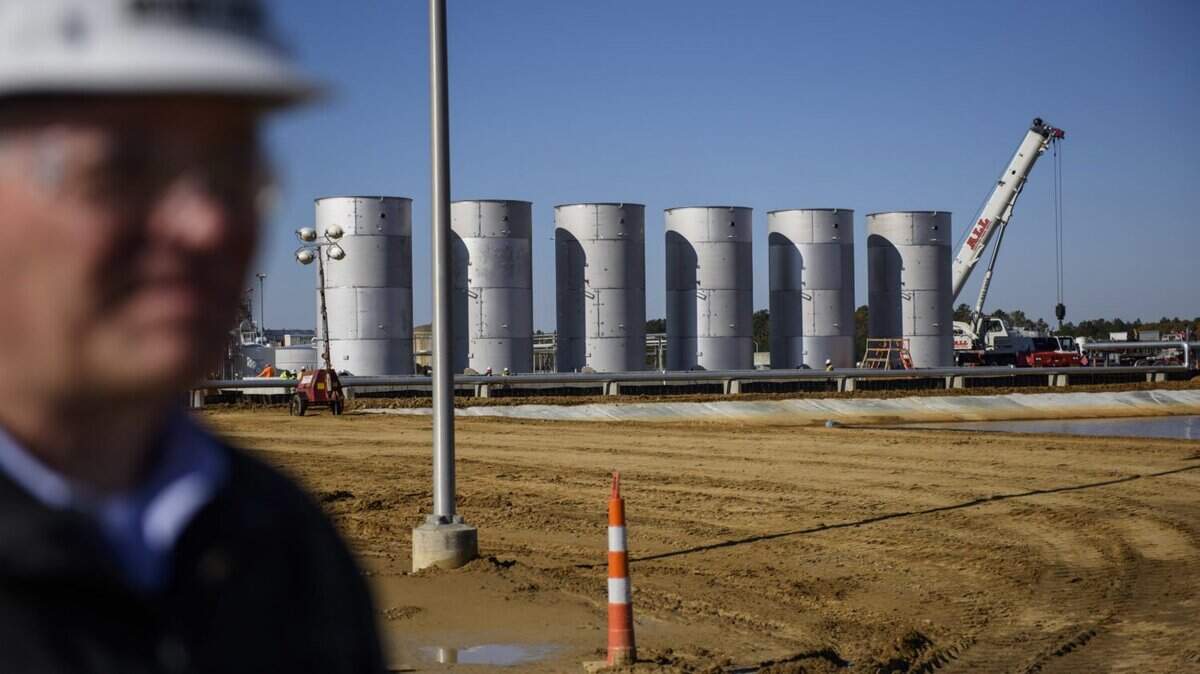 Container tanks at the Chemours plant on Nov. 28, 2018. The new tanks were installed as a measure to reduce emissions and to follow through with a consent order.