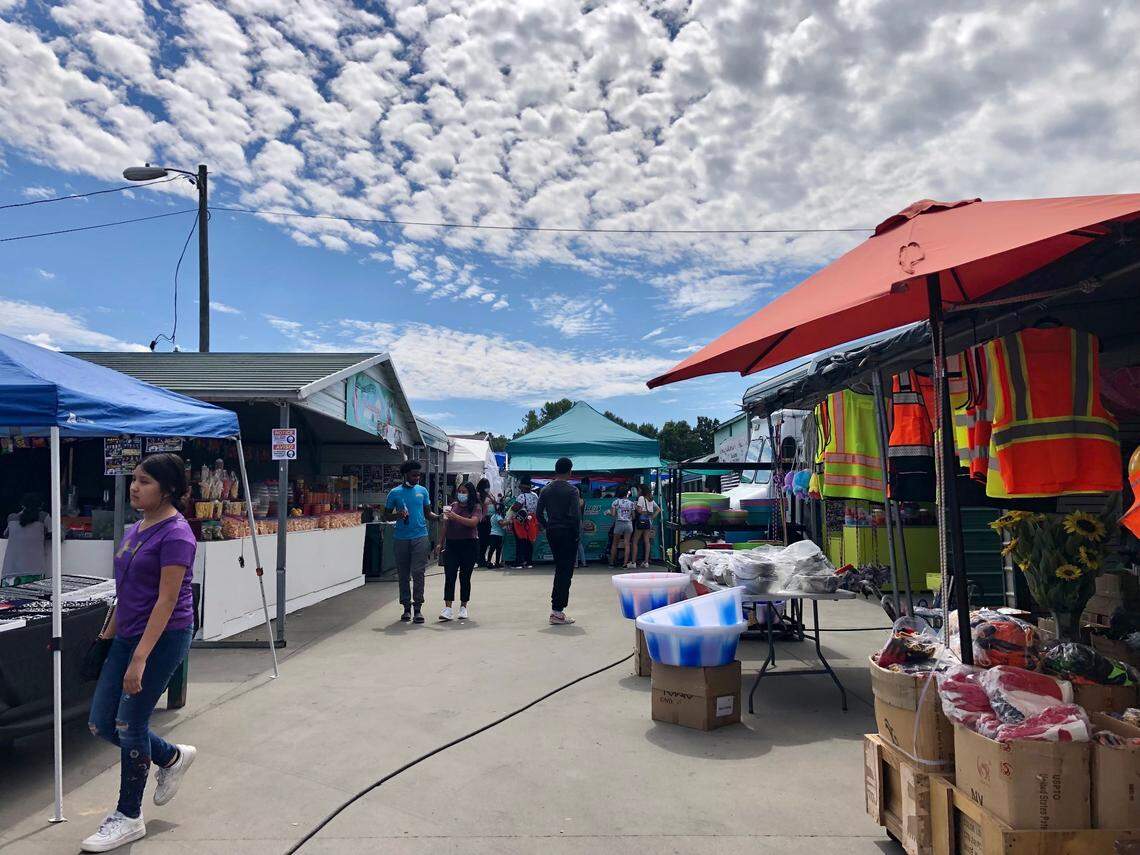 The Durham Green Flea Market on a Saturday afternoon Sep. 4, 2021. The market on 1600 E. Pettigrew St. is on the market for $11 million.