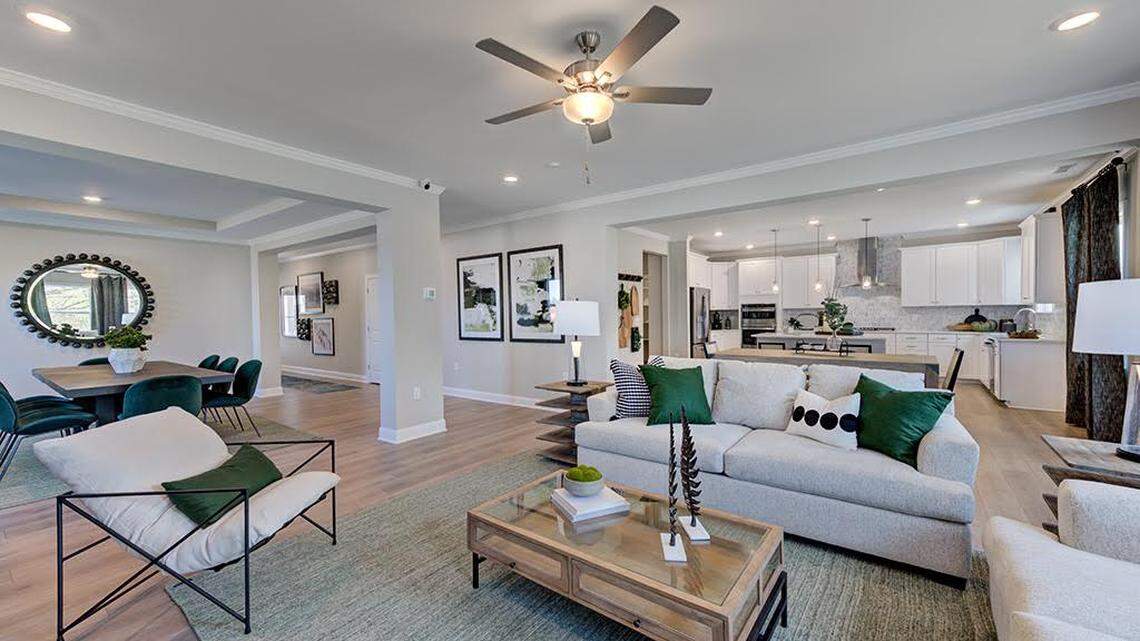 Inside a model home of a new community named Young Farm coming to Cary in mid July.