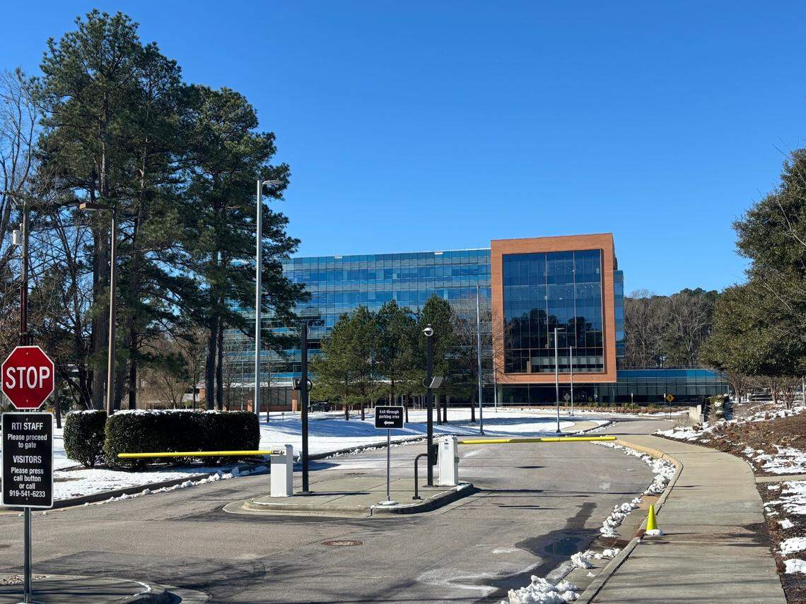 RTI International headquarters in Research Triangle Park, North Carolina on Feb. 21, 2025.
