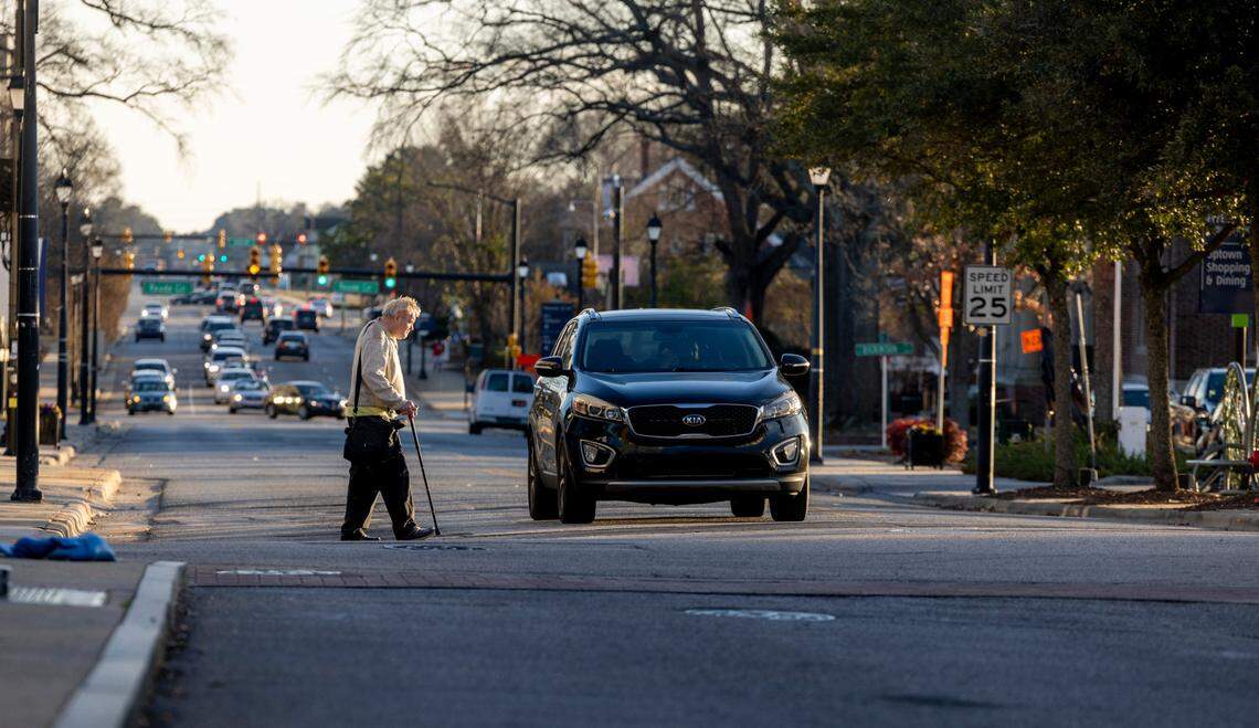 Downtown Greenville, N.C. becomes pedestrian friendly where Evans Street drops from four lanes down to two, offering visitors an enjoyable place to stroll among the retail businesses and restaurant adjacent to East Carolina University. 