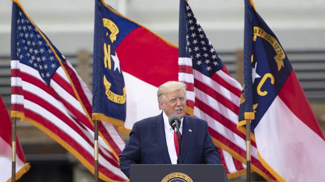 President Donald J. Trump honored veterans at the U.S.S. Battleship North Carolina during a visit to Wilmington on September 2, 2020.