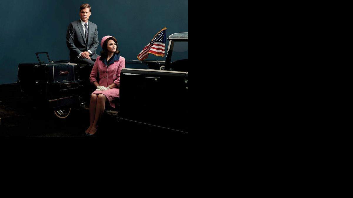 Rob Lowe as John F. Kennedy and Ginnifer Goodwin as Jacqueline Kennedy in “Killing Kennedy” on the National Geographic Channel.
