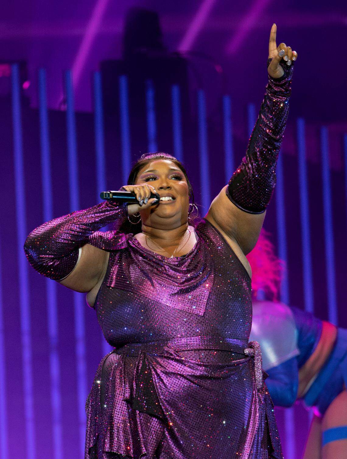 Lizzo in concert on her “Special Tour” at Raleigh’s PNC Arena, Wednesday night, May 10, 2023.