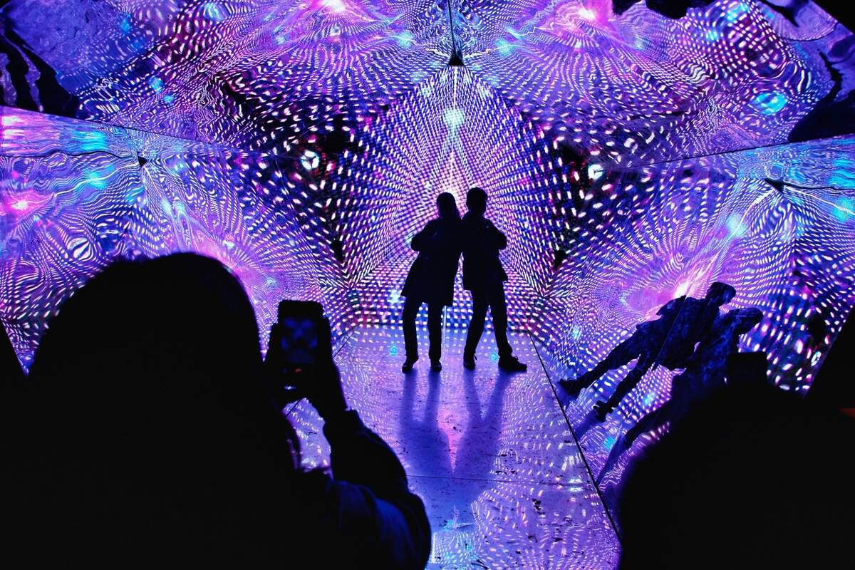 The Kaleidoscope exhibit was a popular spot for photos at the Chinese Lantern Festival at Koka Booth Amphitheatre in Cary on Wednesday evening, Dec. 22, 2021.