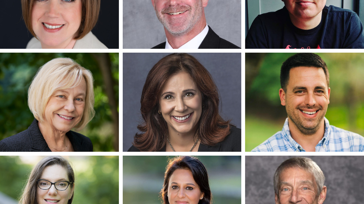 Cary’s nine Town Council candidates are (top) Michelle Craig, Don Frantz, Matthew Gronke; (middle) Mary Insprucker, Lori Bush, Ryan Eades; (bottom) Rachel Jordan, Sarika Bansal, Harold Weinbrecht