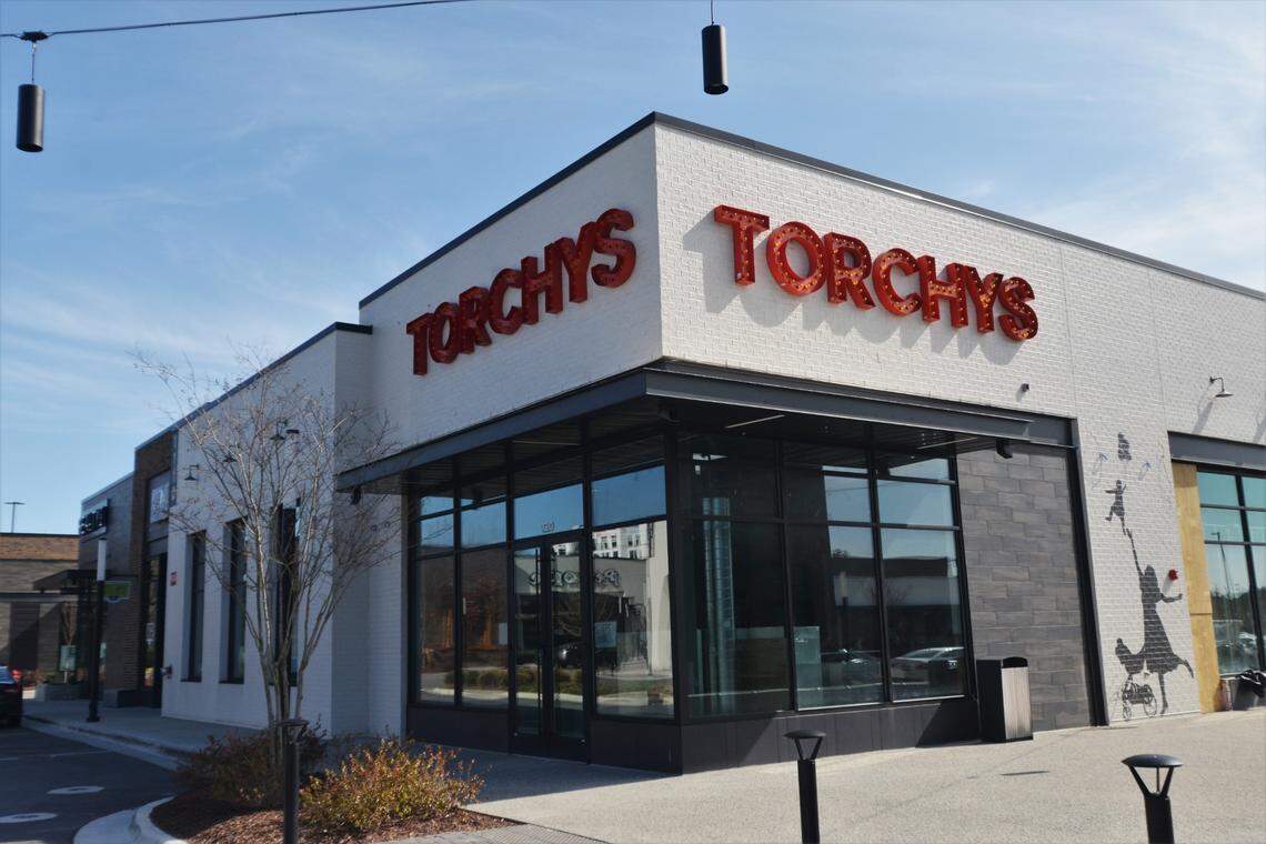 The Raleigh Torchy’s Tacos will be the largest restaurant in the Midtown East development off of Wake Forest Road. The kitchen and dining room are under construction.