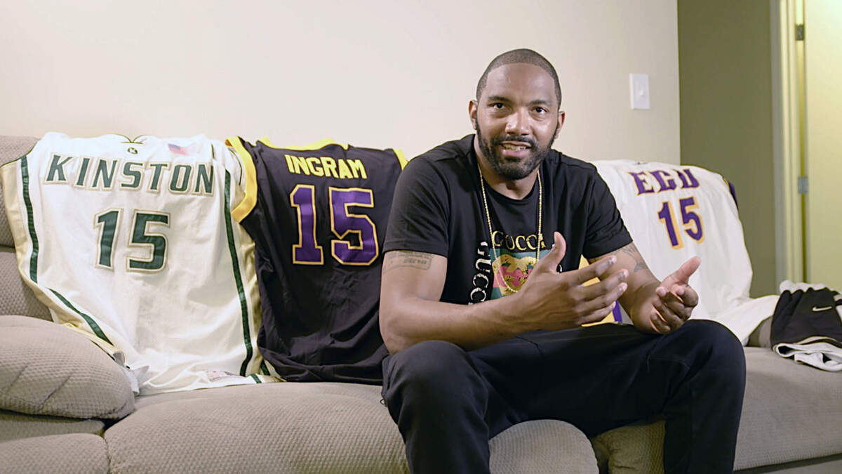 Jeremy Ingram, a former college basketball standout and current coach, in the documentary “Something in the Water: A Kinston Basketball Story.”