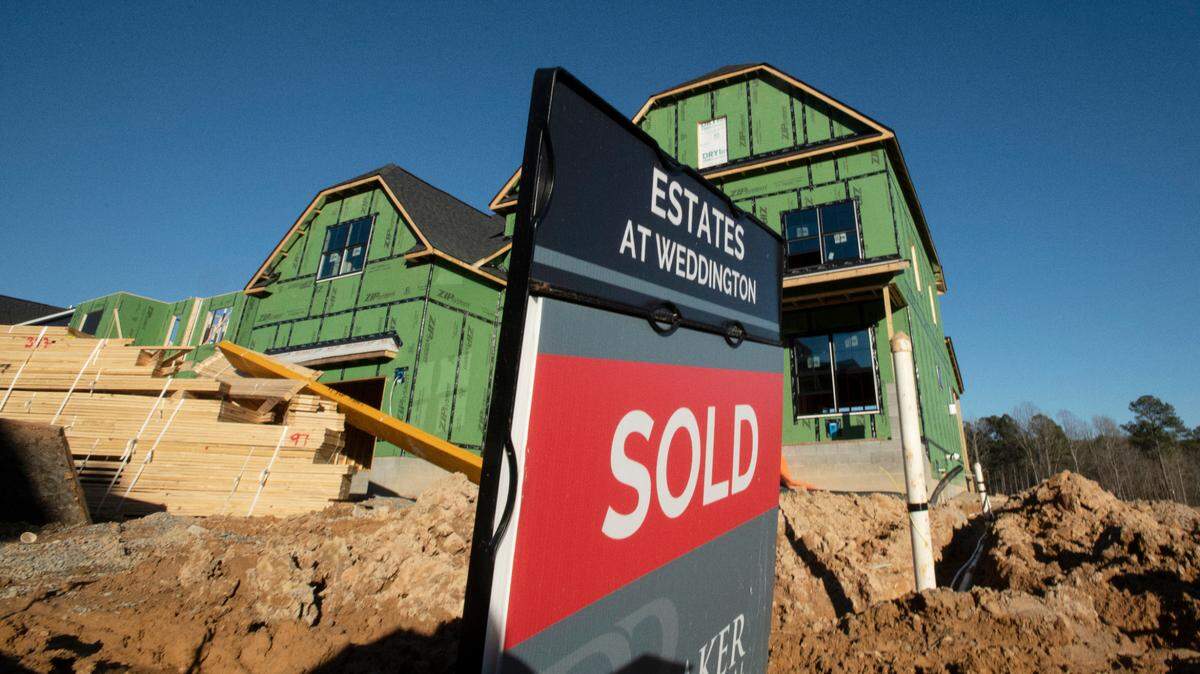 This photo shows sheathing on under-construction homes in Wake County. House Bill 488 prevents local governments from requiring builders to have sheathing, which ties a home’s frame together, inspected.