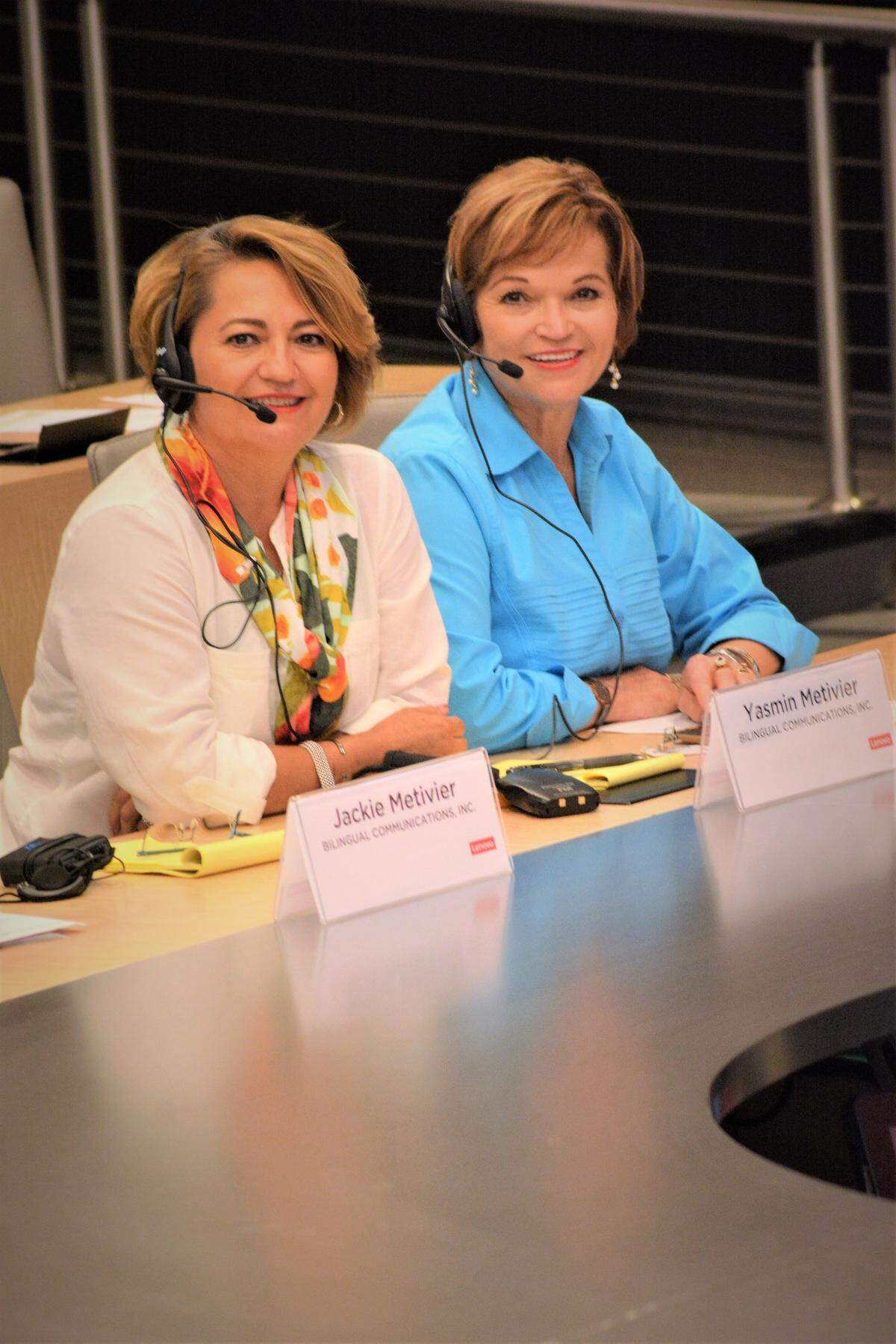 Sisters Jackie (left) and Yasmin Metivier have been interpreting state officials’ COVID-19 updates into Spanish in real time.