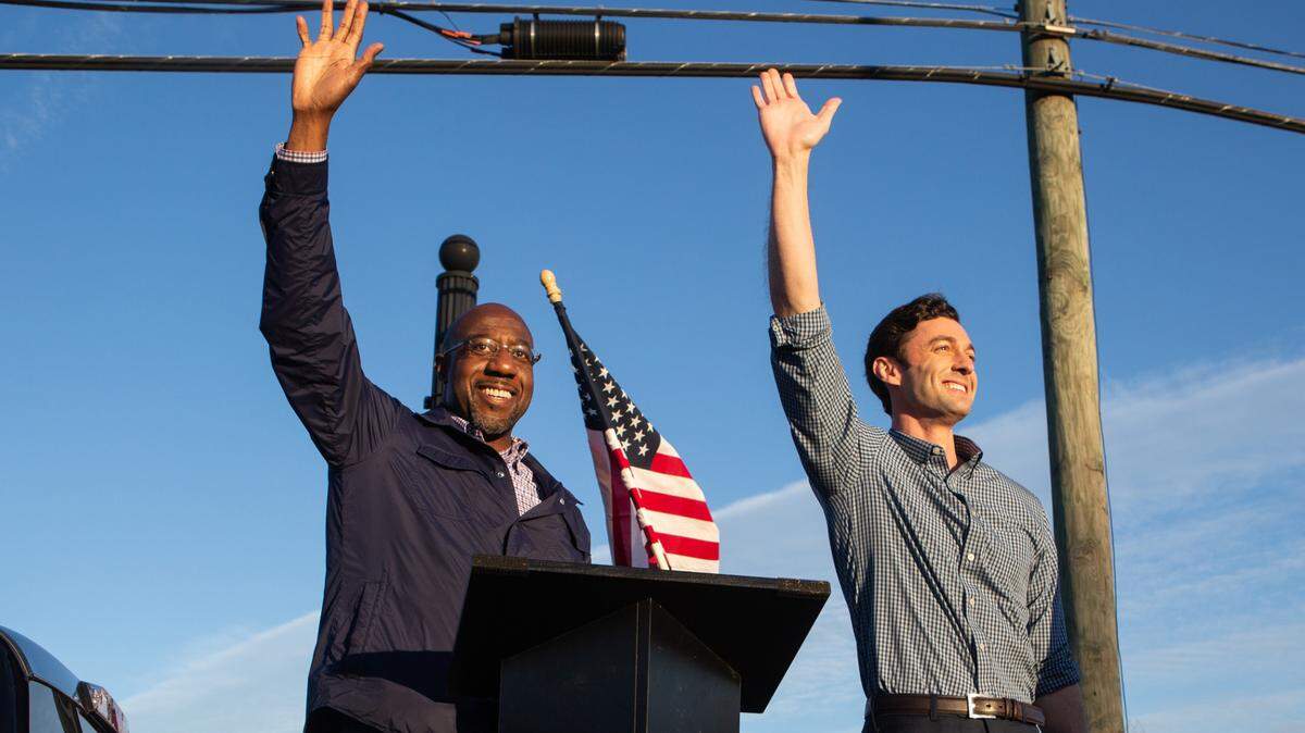 Georgia’s Senator Raphael Warnock, left, introduced legislation that would provide federal funding to build 3 million new homes and reduce rents.