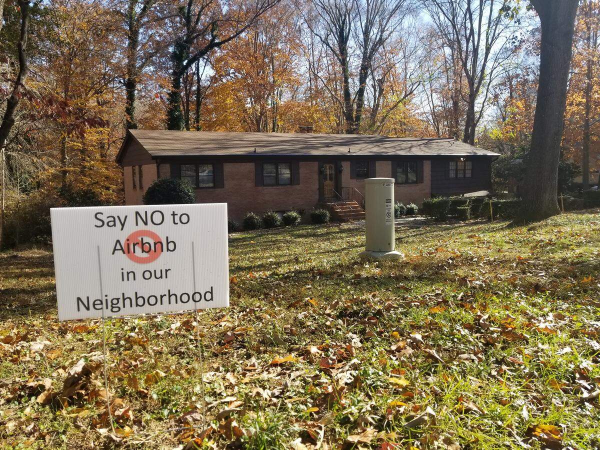 A home in the 4000 block of Connell Drive that’s now an Airbnb is a point of contention with neighbors.