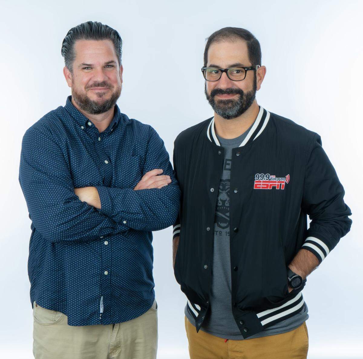 Joe Giglio, left, and Joe Ovies host “The O.G.” afternoon show on WCMC-99.9.