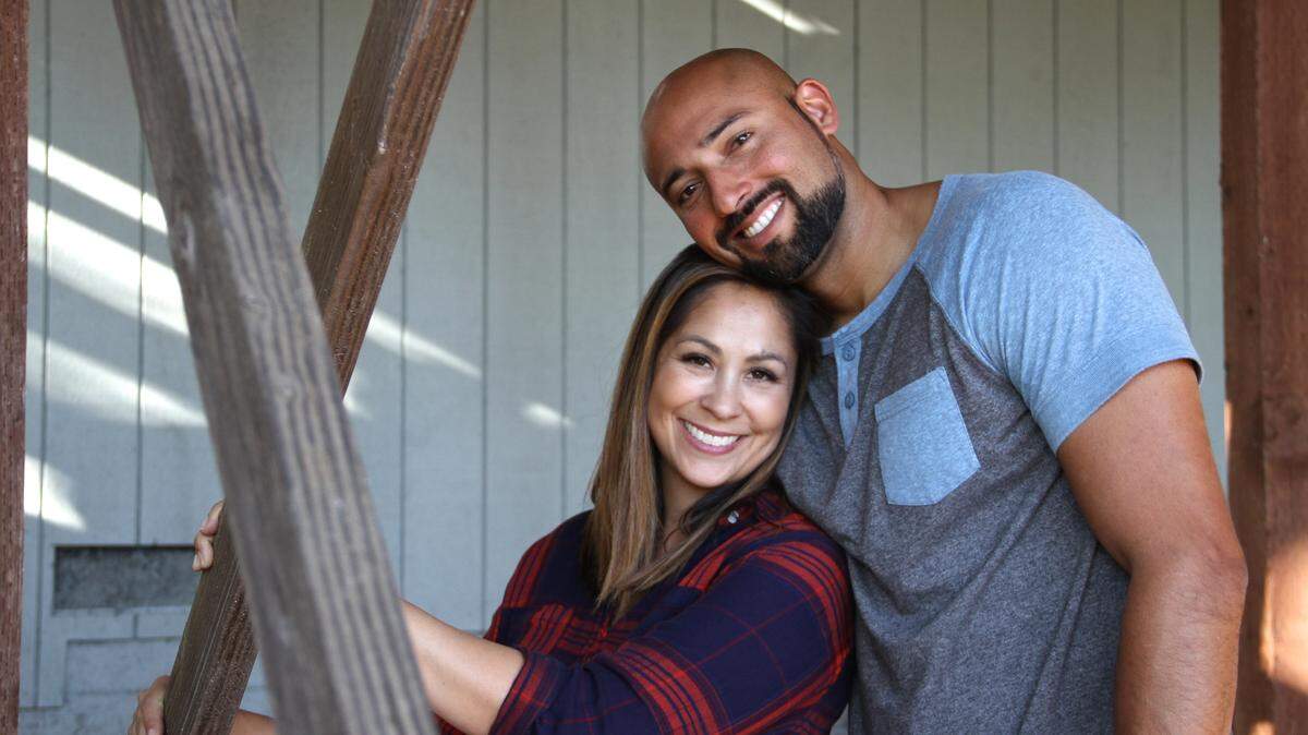 Chenoa, left, and David Rivera are the hosts of the new HGTV series “Rustic Rehab.” The couple flip homes in the small town of Paradise, California.