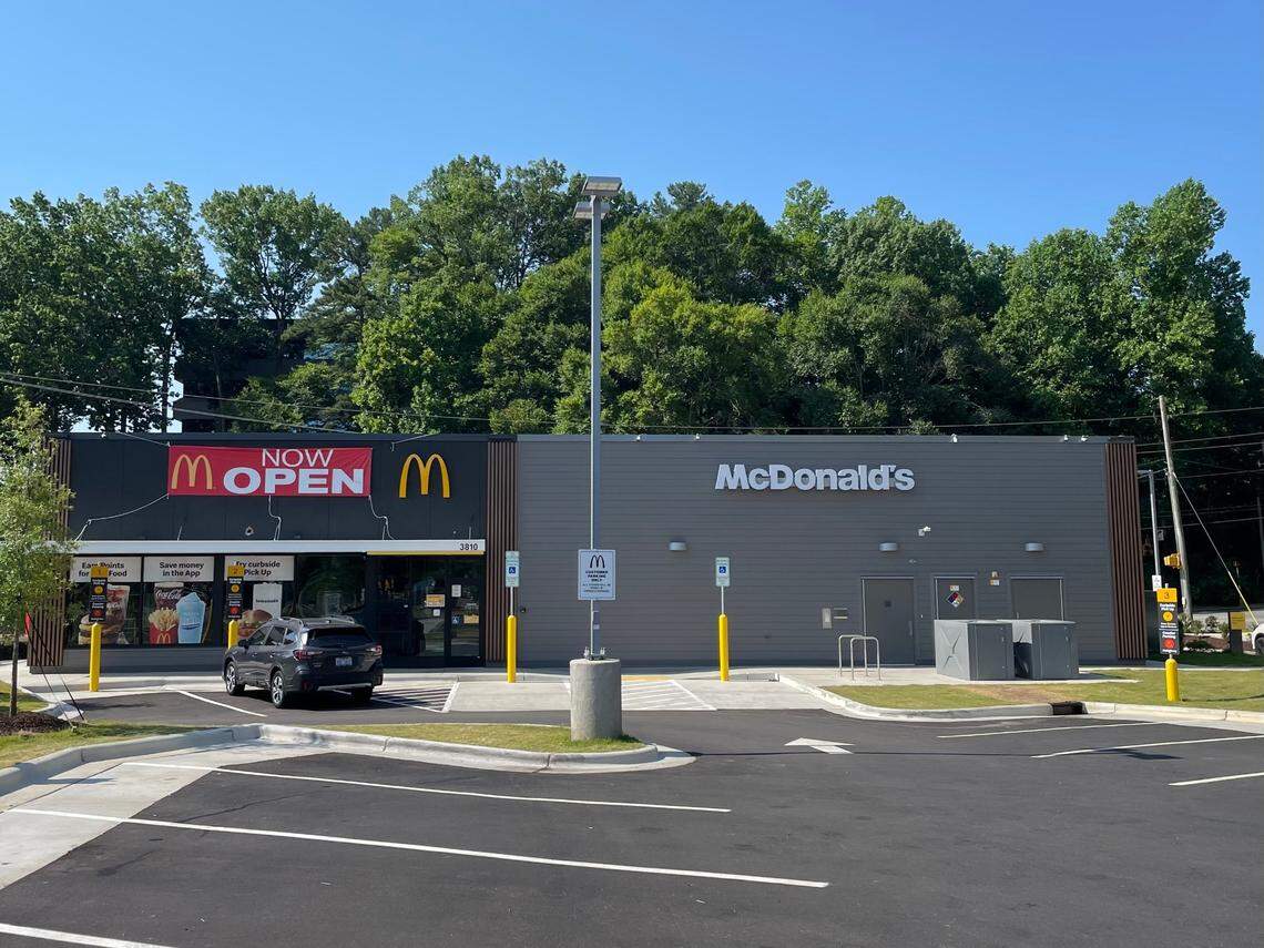 The old McDonald’s at Lake Boone Trail and Wycliff in Raleigh was torn down to make way for a new restaurant, which opened in May 2024.