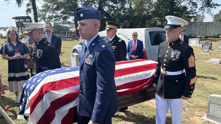 3 generations bury a fallen NC pilot whose sacrifice lifted them out of poverty