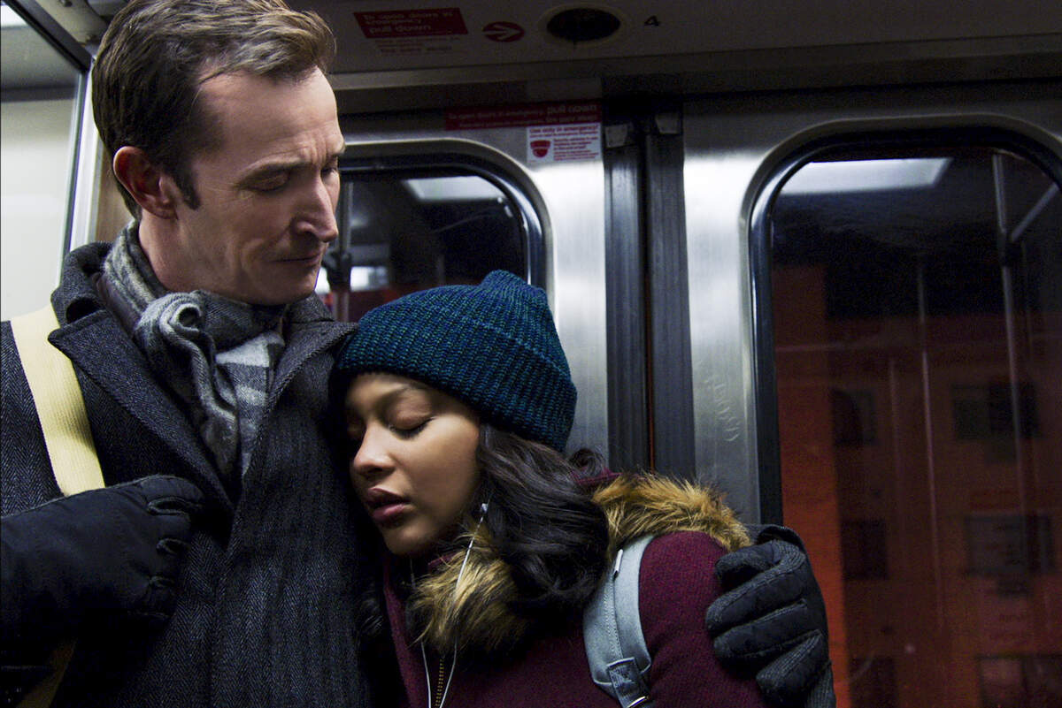 THE RED LINE two-hour series premiere airs Sunday, April 28 (8:00-10:00 PM, ET/PT) on the CBS Television Network. The series will broadcast in two-hour installments across four Sundays. THE RED LINE is an eight episode event series that follows three very different Chicago families as they journey toward hope and healing after a tragedy connects them all and causes them to question their assumptions about themselves and each other. Pictured (L-R): Noah Wyle as Daniel Calder and Aliyah Royale as Jira Calder-Brennan Photo: Best Available Screen Grab/CBS ÃÂ©2018 CBS Broadcasting, Inc. All Rights Reserved