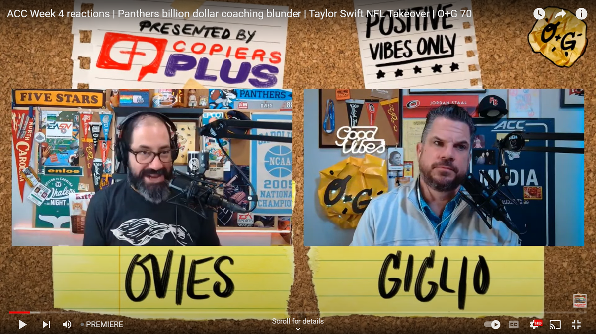 Youtube screengrab from O+G podcast episode 70