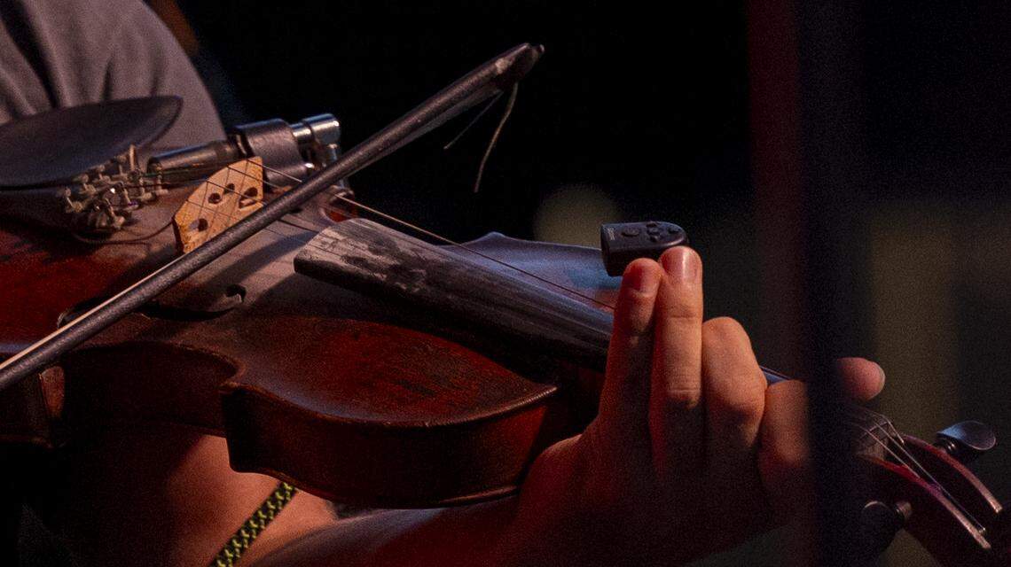 MJ Lenderman and the Wind performs at City Plaza in Raleigh during the Hopscotch Music Festival on Friday, Sept. 6, 2024.