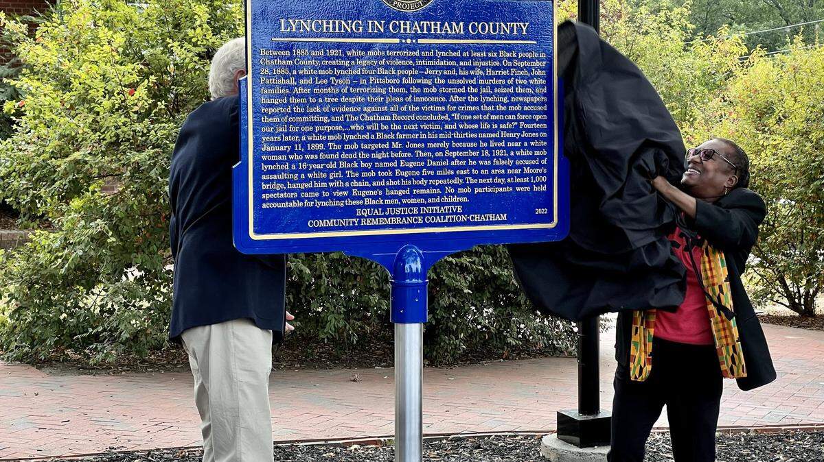 Chatham County unveils new historical marker honor local victims of lynching.