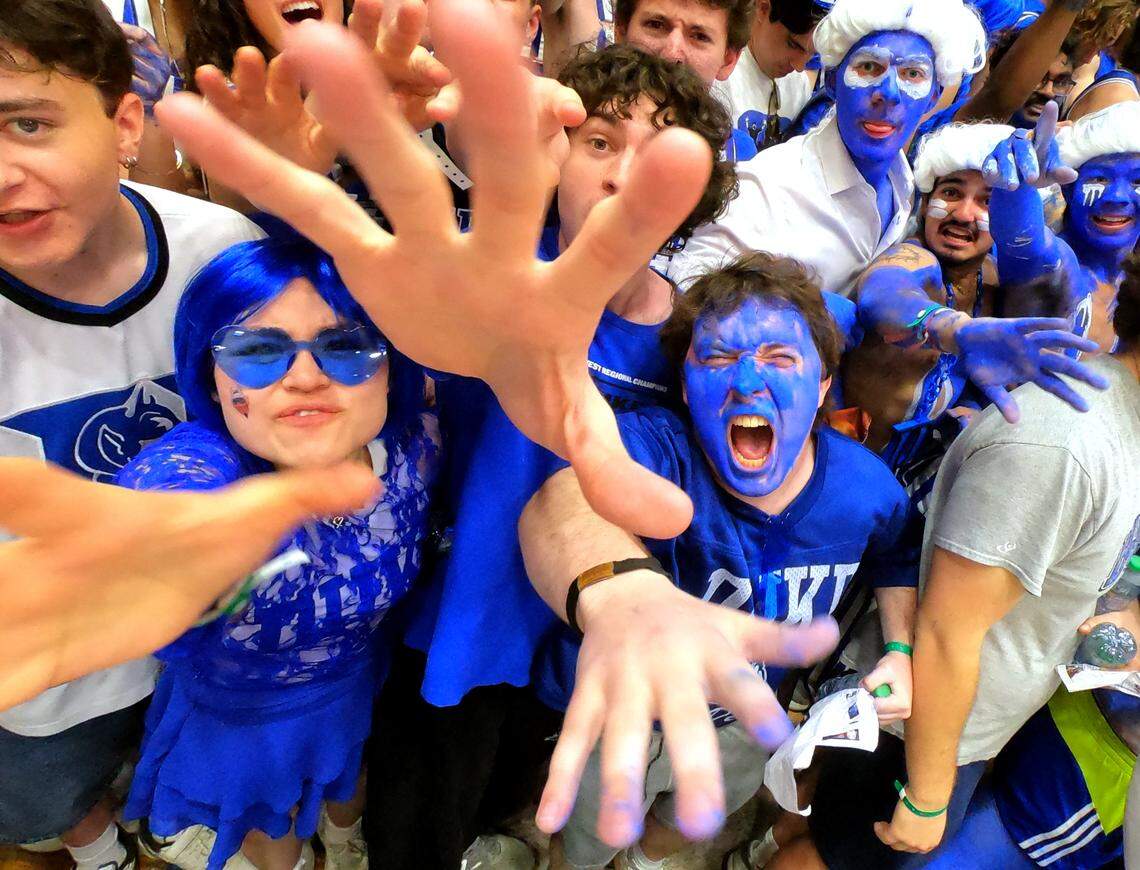 The Cameron Crazies are ready before Duke’s game against UNC at Cameron Indoor Stadium in Durham, N.C., Saturday, March 7, 2026.