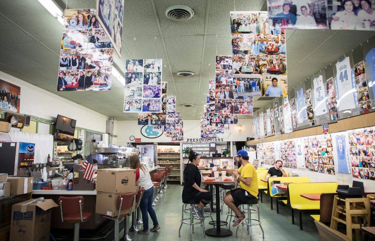 Sutton’s Drug Store in Chapel Hill, N.C., pictured here on Thursday, Aug. 27, 2020.