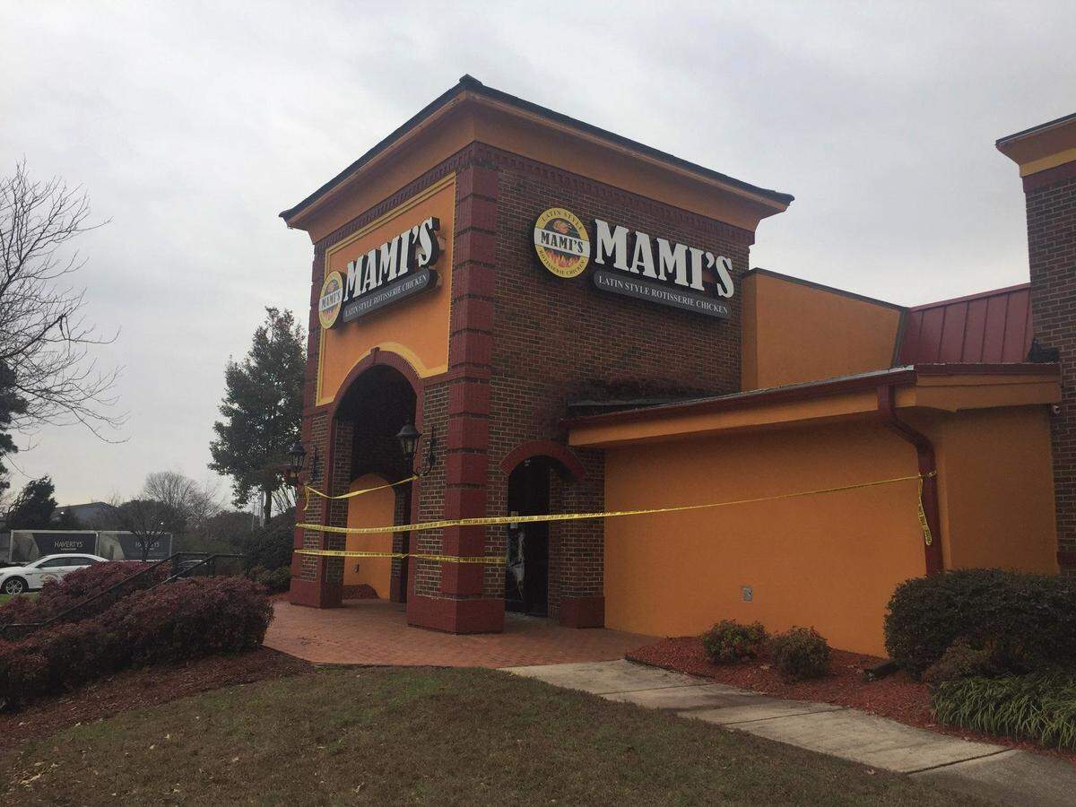 Mami’s rotisserie chicken restaurant on Glenwood Avenue on Jan. 19, 2019, hours after a fire damaged 30 percent of the building. The restaurant opened Jan. 18.