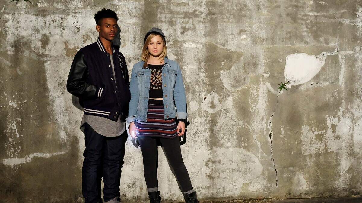 Aubrey Joseph, left, as Tyrone Johnson (Cloak) and Olivia Holt as Tandy Bowen (Dagger) in the Freeform series “Marvel’s Cloak & Dagger.”