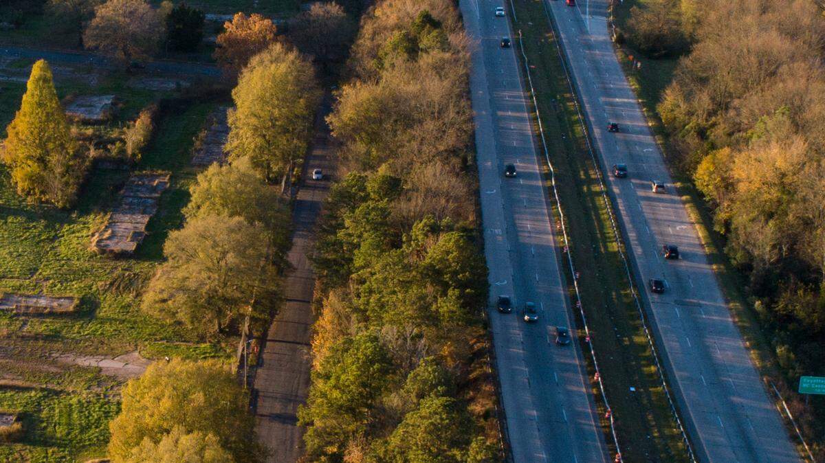 In the 1960s and early ‘70s, the Hayti neighborhood in Durham, N.C. was upended for the construction of the Durham Freeway, pictured here on November 16, 2020 leading into downtown.