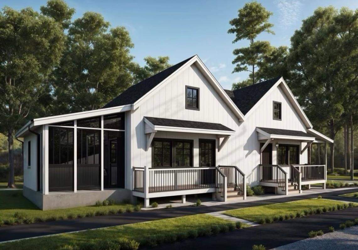 A rendering of the first building currently underway as part of Harper’s Home in west Durham.