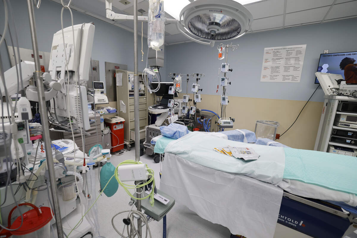 WakeMed has 21 operating rooms, most about 450 square feet. At that size, surgical teams often must wheel equipment in and out as needed, because there isn’t room for everything at one time. Photographed at the WakeMed Raleigh campus Tuesday, June 9, 2026.