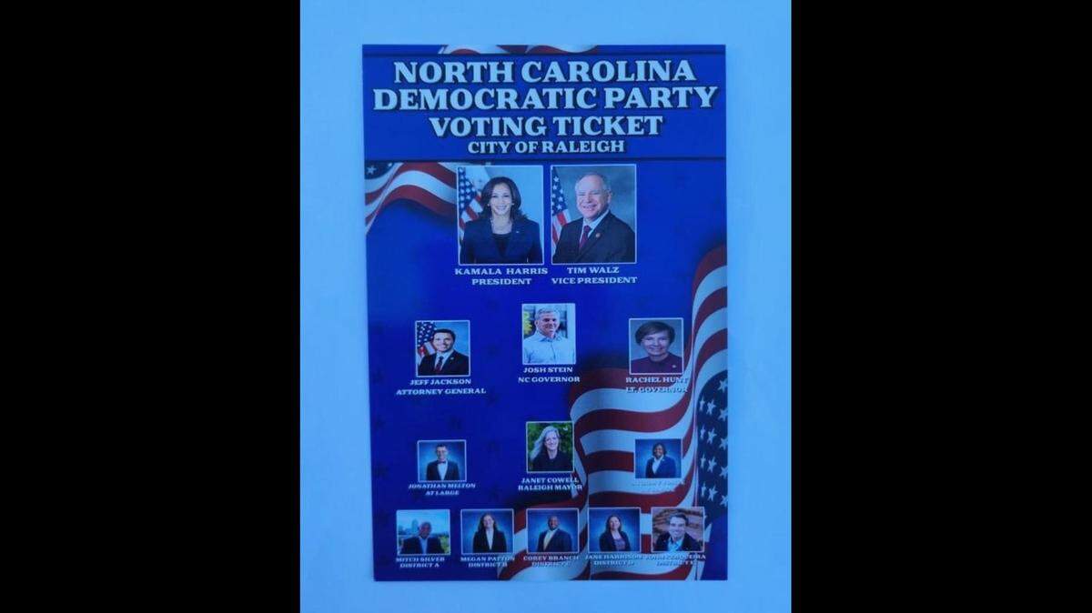 The Wake County Democratic Party told voters to look for a financial disclosure on all voting material to ensure it is legitimate.