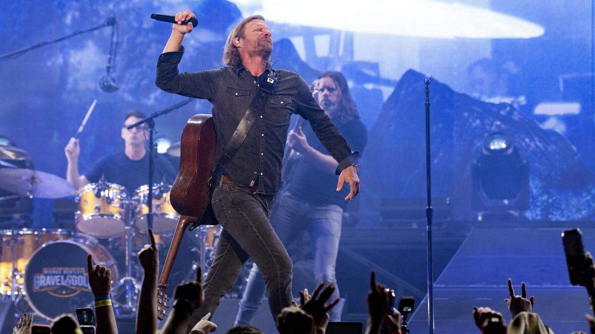 Dierks Bentley plays Raleigh’s Coastal Credit Union Music Park at Walnut Creek, Friday night, June 16, 2023.