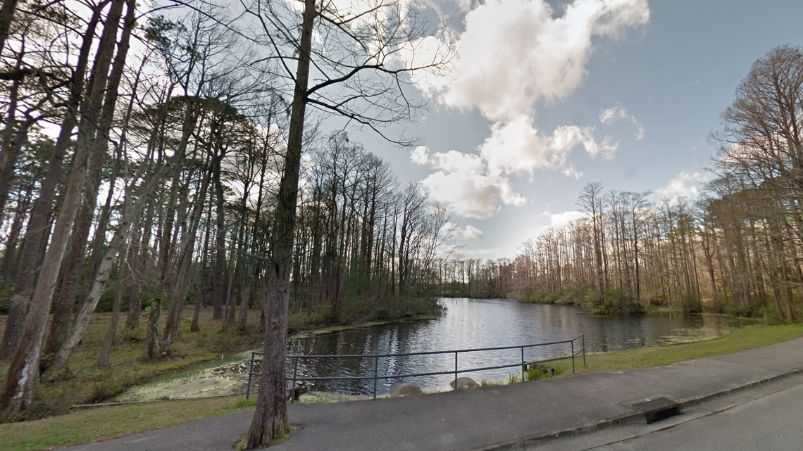 A man being chased by police in Wilmington, N.C., jumped in Greenfield Lake to escape and ended up needing to be rescued by officers.