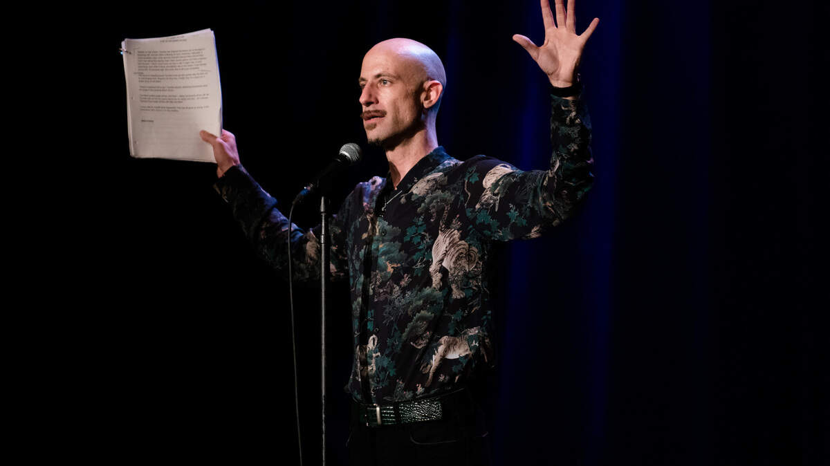 Cecil Baldwin during a live show in 2020.