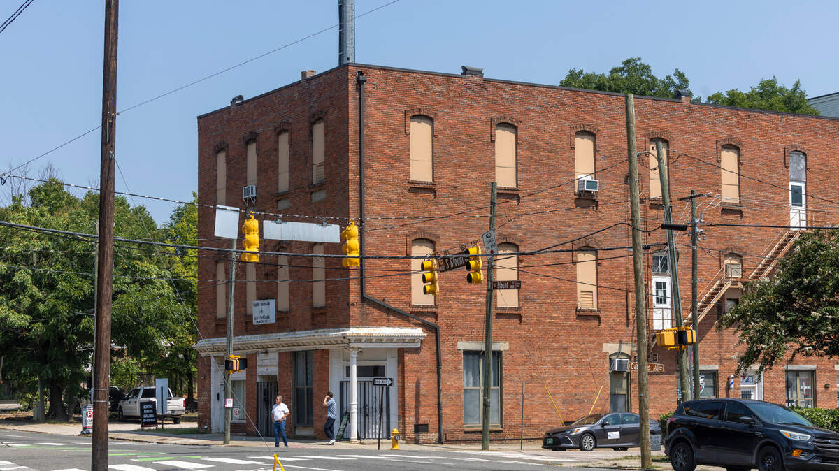 The Prince Hall, Masonic Lodge at 427 S. Blount Street, photographed on Tuesday. The three-story brick building was constructed in 1907 and is on the National Register of Historic Places.