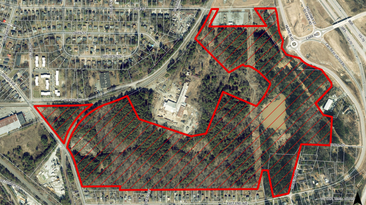A massive redevelopment with nearly 1,900 apartments and townhomes, as well as some commercial spaces, is planned at a former brickyard in east Durham.