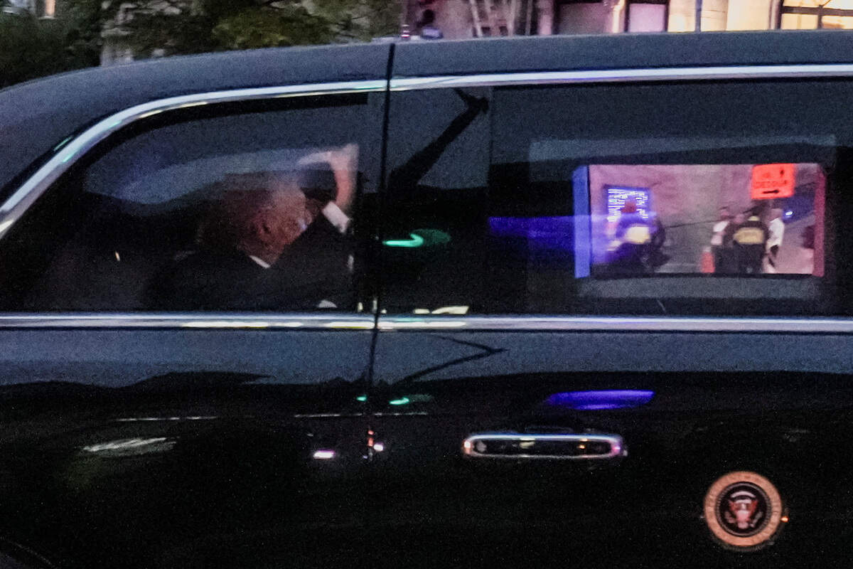 U.S. President Donald Trump's motorcade drives to the venue of the 2026 White House Correspondents' Association (WHCA) dinner, in Washington, D.C., U.S., April 25, 2026.