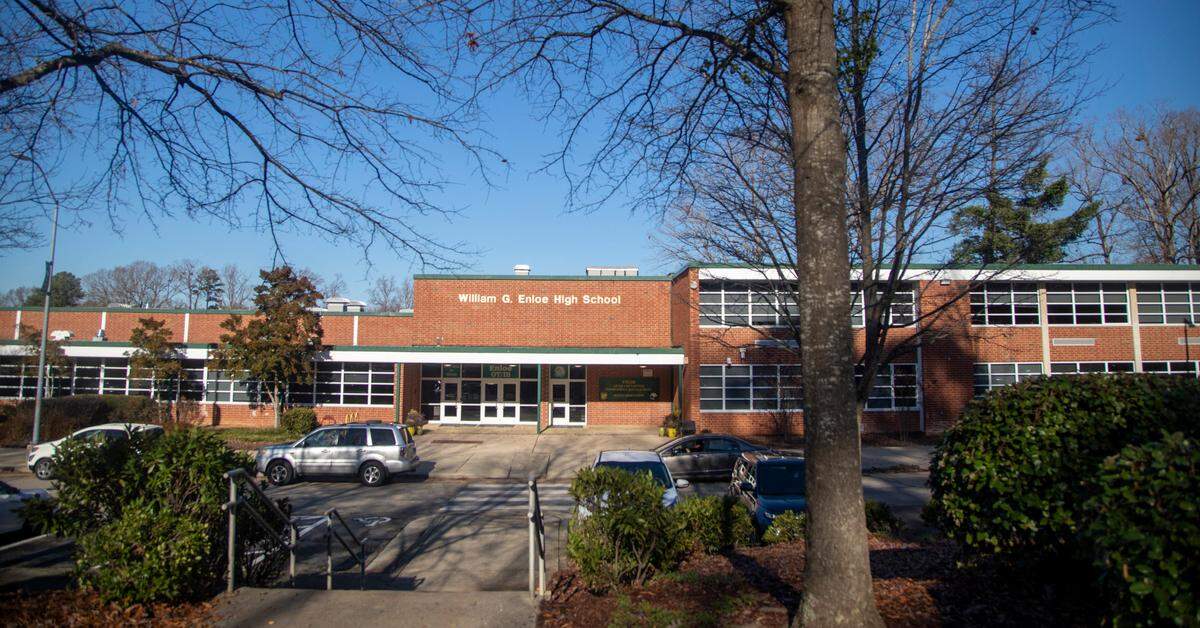 Enloe Magnet High School in Raleigh Friday, Dec. 16, 2022.