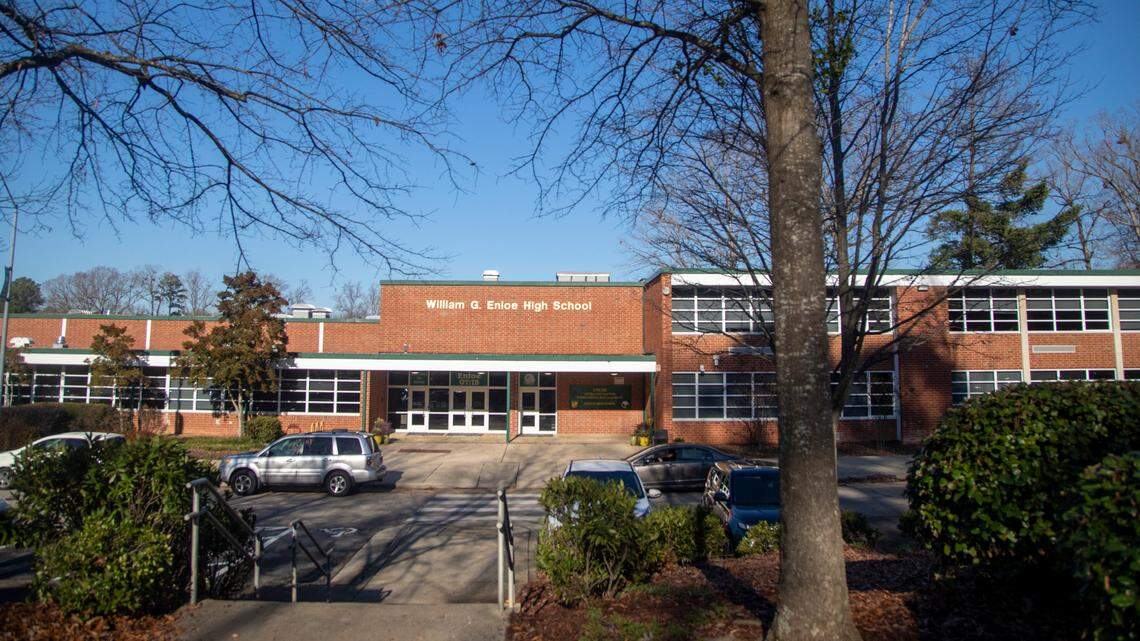Enloe Magnet High School in Raleigh Friday, Dec. 16, 2022.