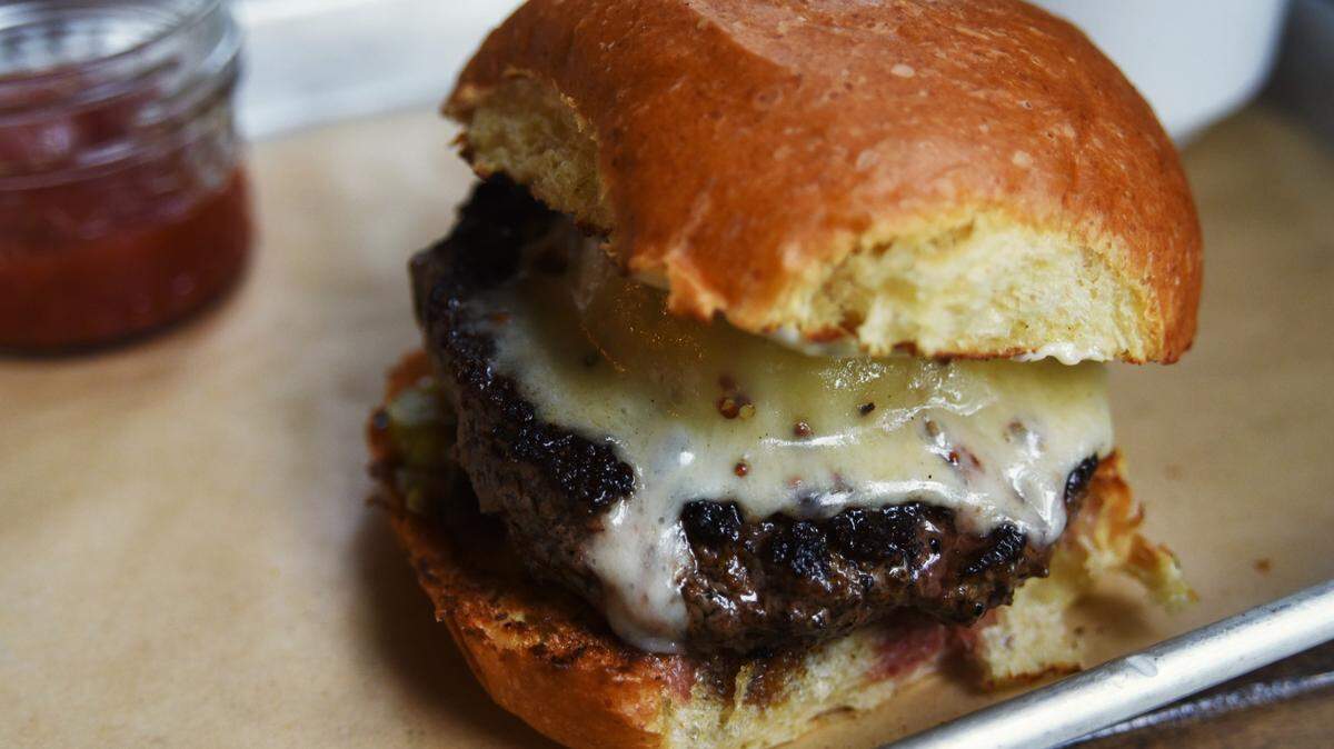 The burger at Neuse River Brewing was named Raleigh’s best.