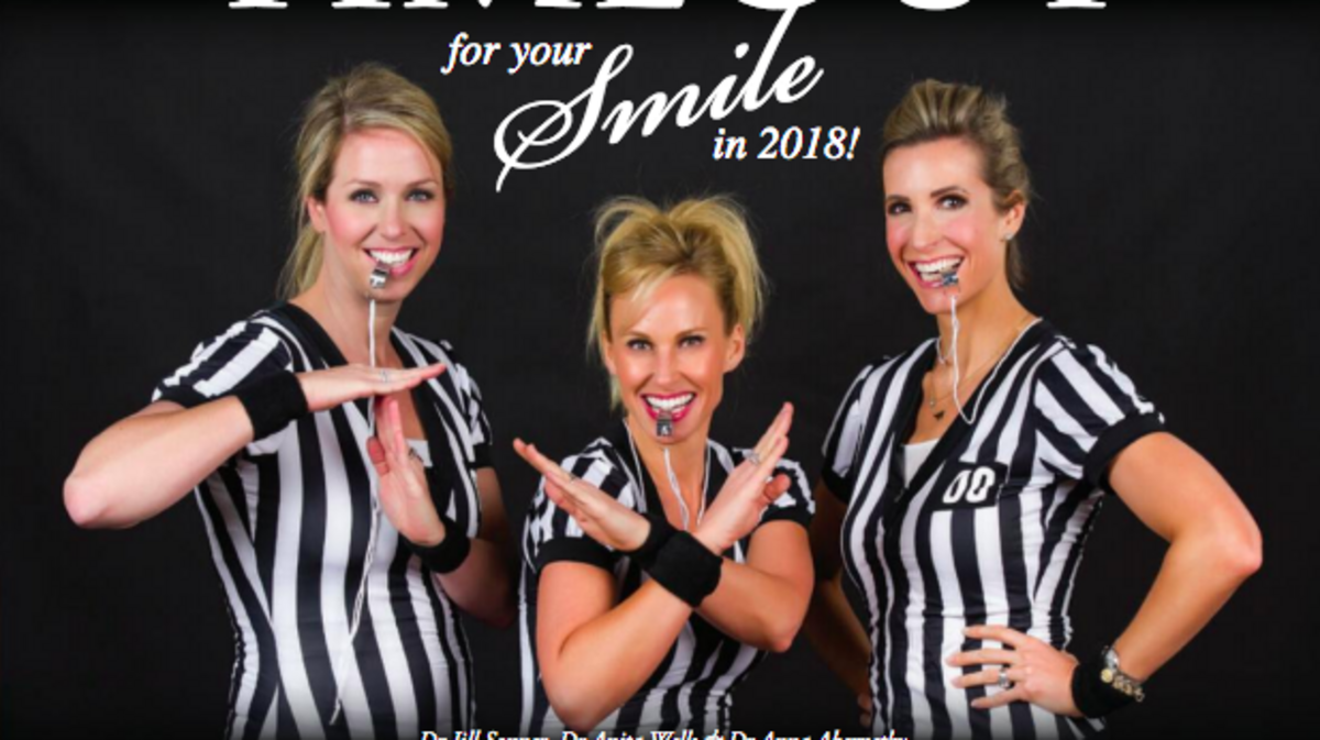 A full-page ad in Midtown Magazine features three doctors, Jill Sonner, Anita Wells and Anna Abernethy, of Renaissance Dental Center. A previous ad in the magazine showed the three doctors wearing Asian, Native American and Scottish costumes, which both businesses later described as offensive. That ad has been replaced with a photo of the doctors in referee costumes.