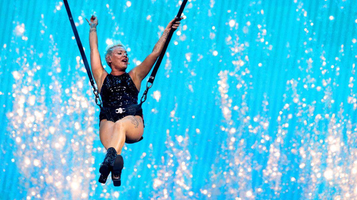 PINK in concert at Raleigh, N.C.’s Lenovo Center, Monday night, November 11, 2024.