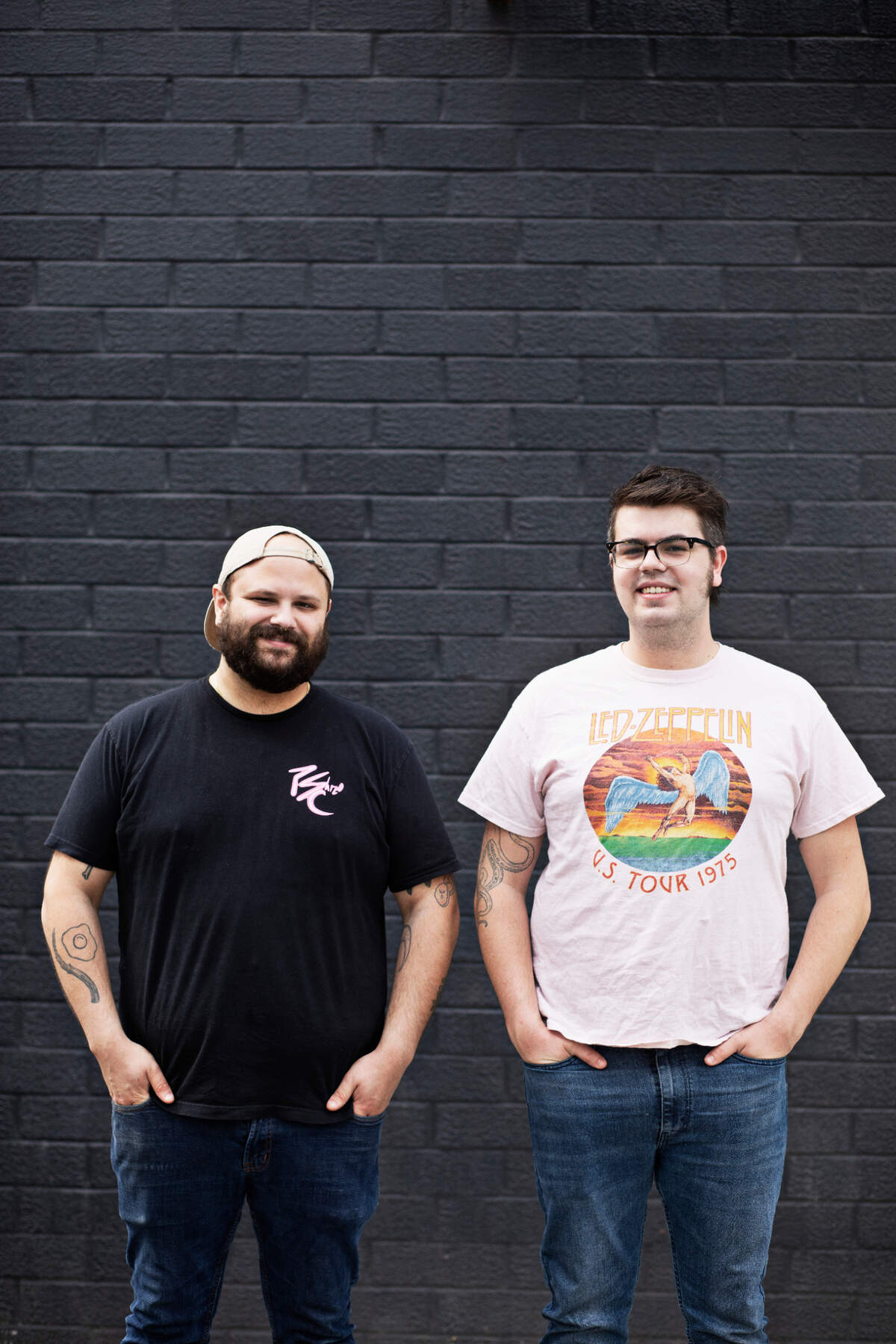 From left, Chris Lopez and John Kleinert of Fine Folk on Wednesday, March 31, 2021, which will be opening in the former Brew space at Gateway Plaza in Raleigh.