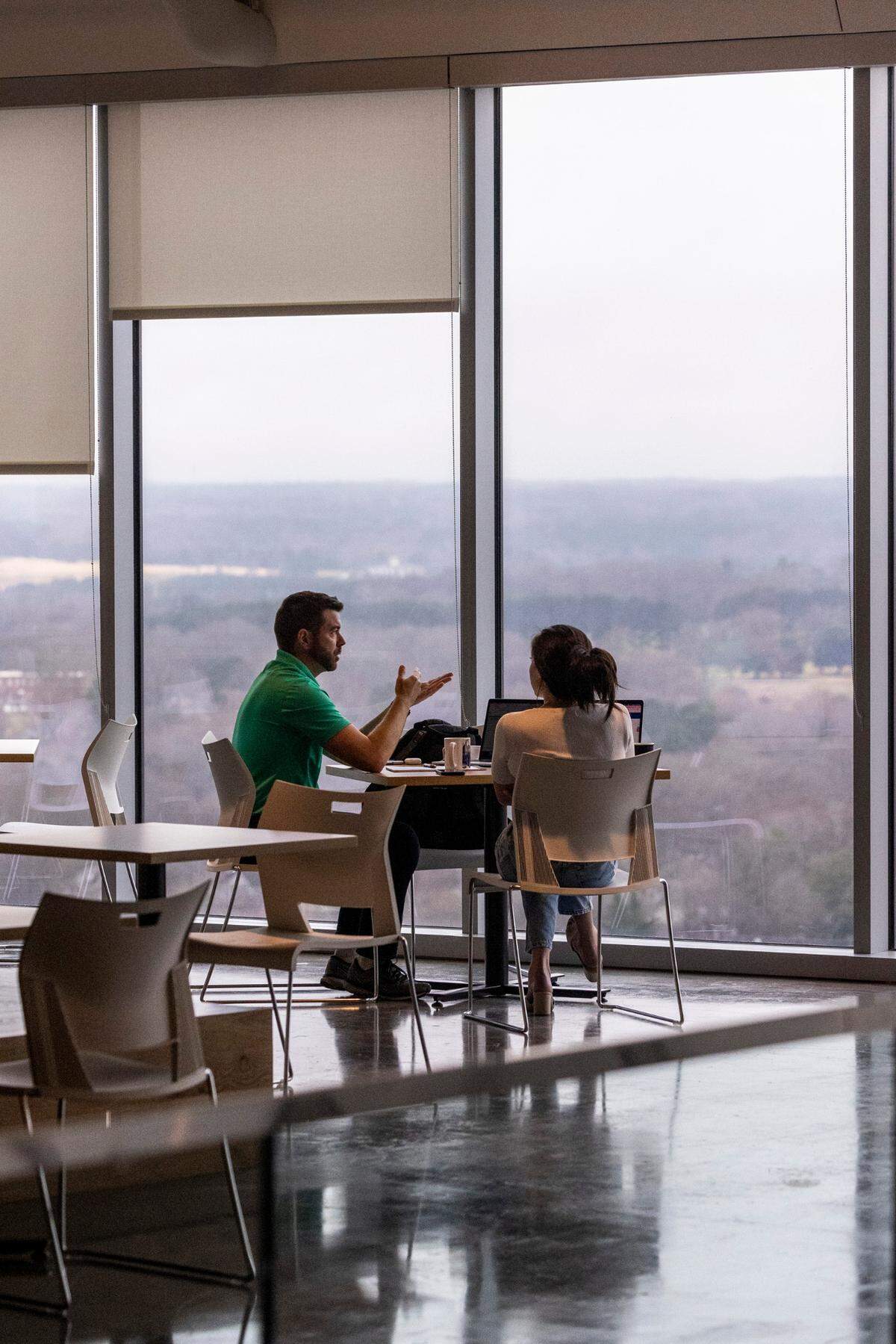 Pendo employees work in the software company’s new downtown Raleigh headquarters Wednesday, Feb. 23, 2022.