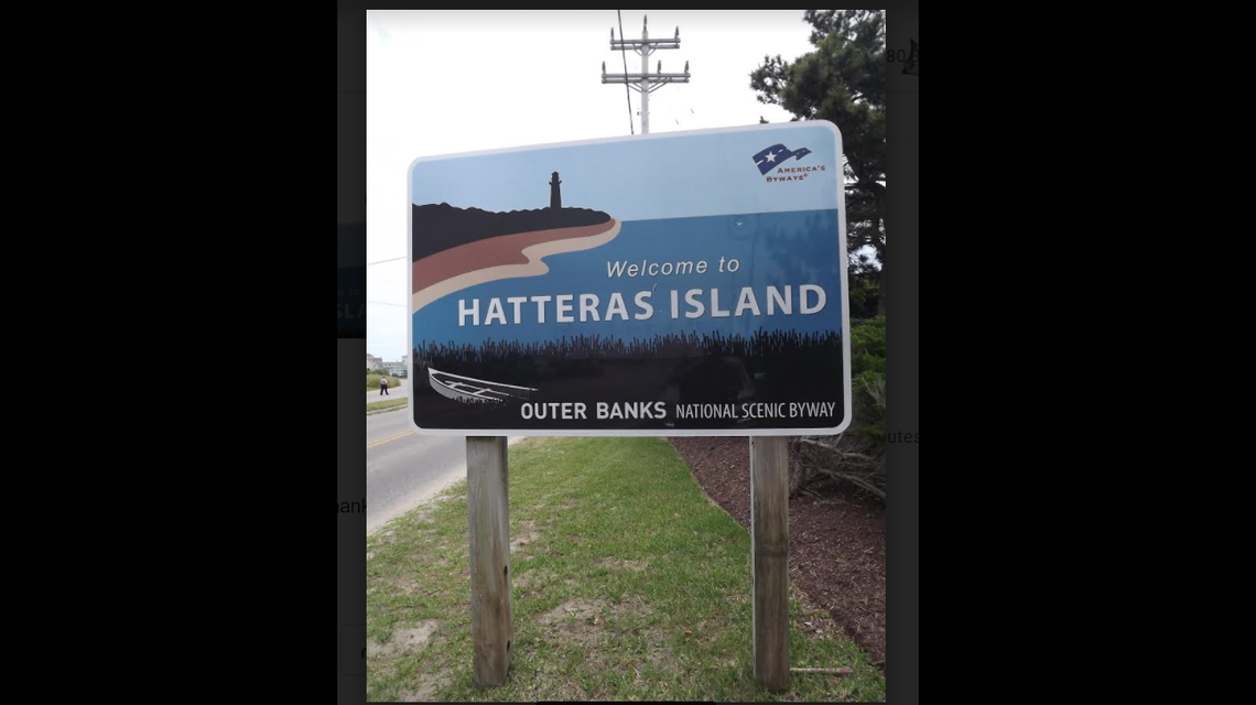 This is an example of the sign that went missing last week on the Outer Banks.