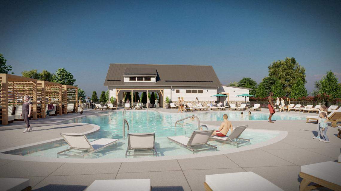 A rendering of a new community named Young Farm coming to Cary in mid July.