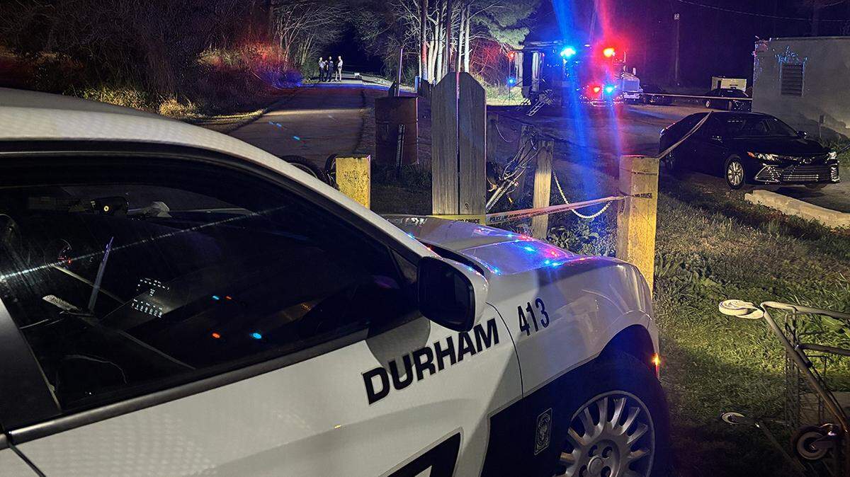 Durham police at the scene of a fatal stabbing at the American Tobacco Trail on March 9, 2026. LaRue Barbee, 46, was arrested Tuesday in the killing.