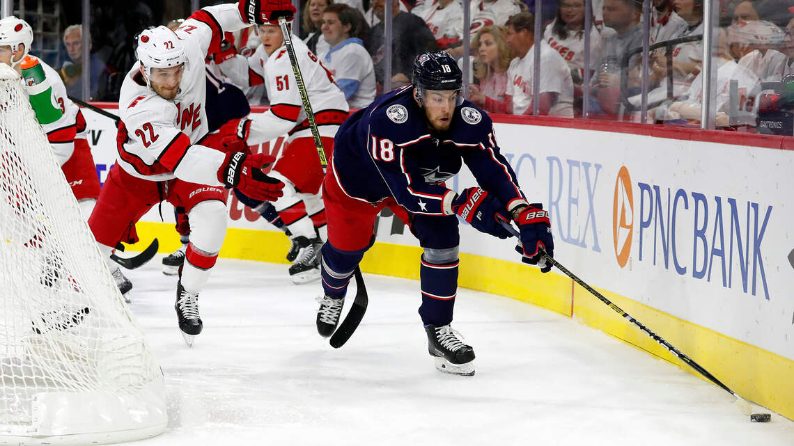 Blue Jackets hand Canes first loss of season